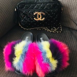 Rainbow fur slides